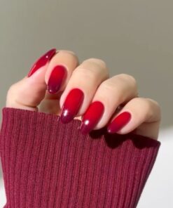 DND #429 Boston University Red w/ DND #751 Ombré French